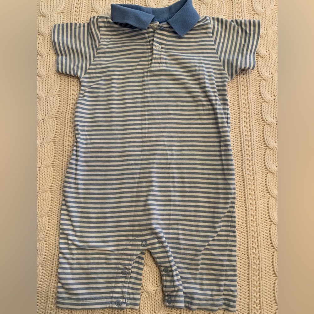 Little English Romper 24 month Blue White